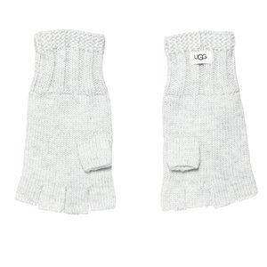 UGG Wool Blend Fingerless Gloves Grey Knit OS